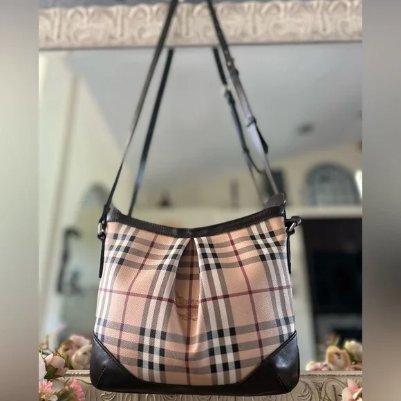 Burberry Haymarket Check Coated Canvas Crossbody Bag Excellent Condition - Picture 12 of 17